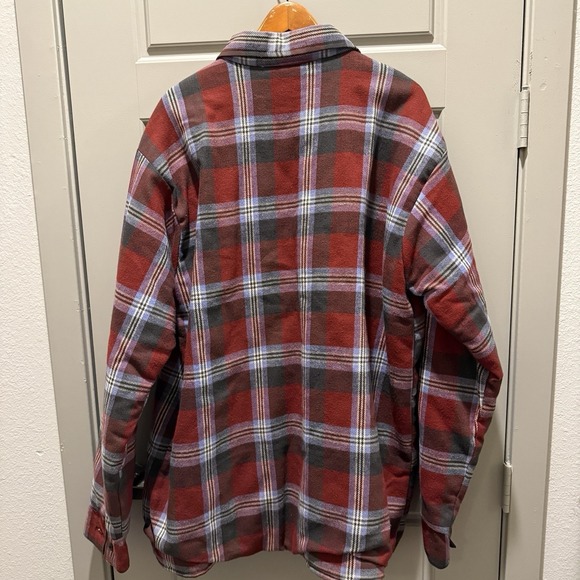 Vintage Frostproof USA Quilt Lined Flannel Shirt Jacket Tall Man Red Plaid - Picture 3 of 9